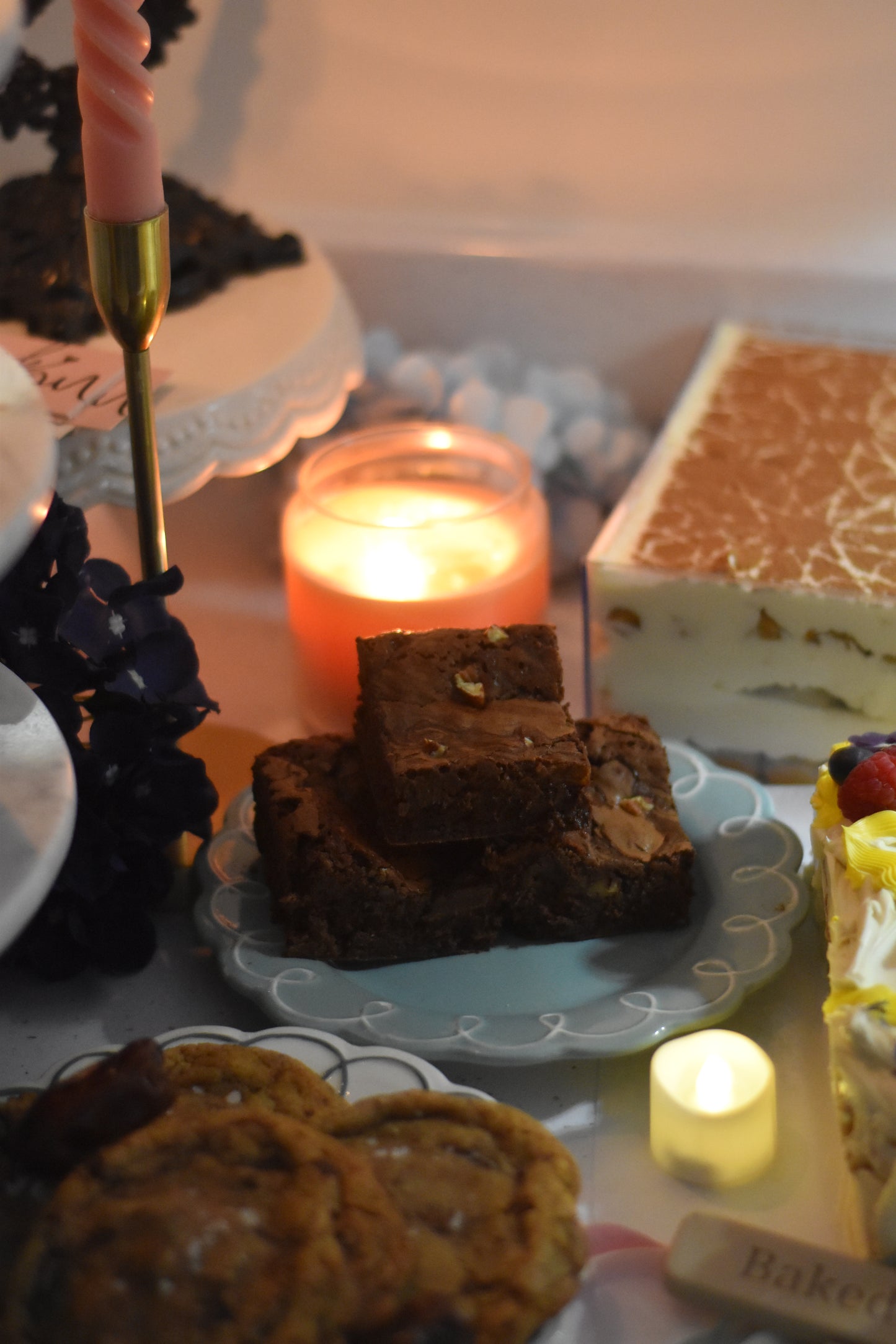 Sticky Toffee & Pecan Brownies, made with Belgian Chocolate